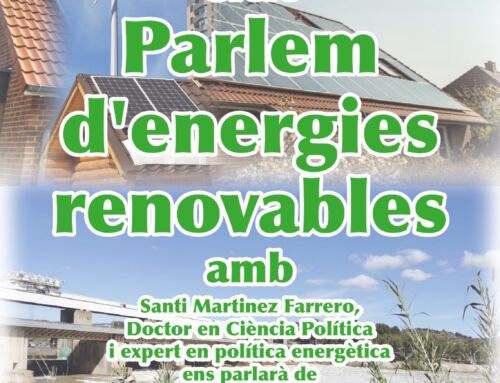 Cicle “Parlem d’energies renovables”, xerrada sobre “Comunitats Energètiques”, amb Santi Martinez, doctor en Ciència Política i expert en polítiques energètiques.