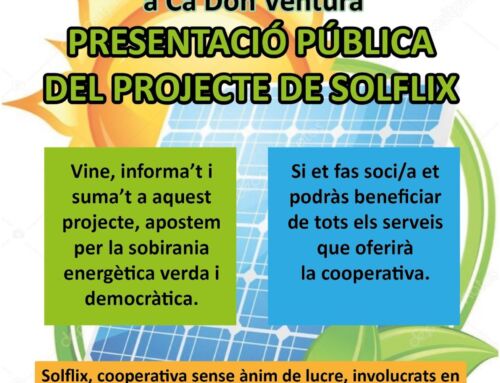 Presentació pública del projecte de SolFlix, la Comunitat Energètica de Flix